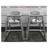 (2) Restaurant High Chairs On Wheels (2) Restaurant High Chairs On Wheels