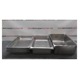 7 Full Size Stainless Steel Pans 7 Full Size Stainless Steel Pans
