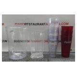 2 Pitchers & 6 Coca-cola Plastic Cups 2 Pitchers & 6 Coca-cola Plastic Cups
