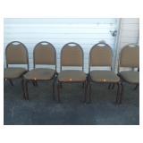 (10)  Padded Metal Chairs