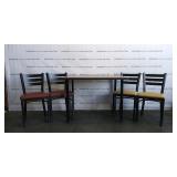 Restaurant table with 4 chairs