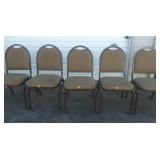 (10)  Padded Metal Chairs