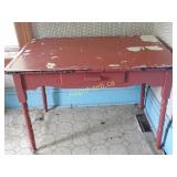 Enamel Metal Top Vintage Table