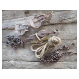 2 Wooden Rope Pulleys