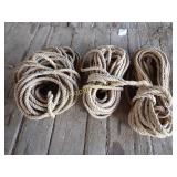 Three Lengths of 1" Hemp Rope