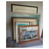 2 Original Paintings and Various Frames