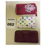 Three Pre-Owned Designer Wallets