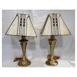 Vintage Slag Glass Lamps
