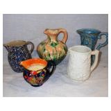 Five Vintage Pitchers