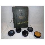 Vintage NHL Scrapbook & Pucks