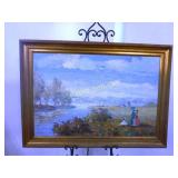 Henri Dupre Oil on Canvas