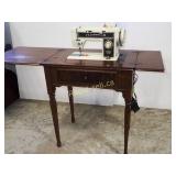 Vintage Sewing Machine & Cabinet