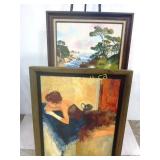 Print & Oil on Board