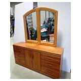 Vintage Side by Side Chest of Drawers with Mirror