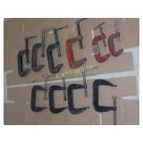 10 Assorted C Clamps