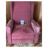 Rose Coloured Fabric Arm Chair