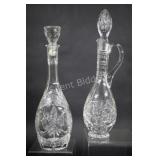 Crystal Pinwheel Fan Hobstar Decanters