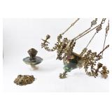 Kerosene & Candlebrae Ornate Brass Chandelier