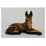 Large German Shepherd Chalk Ware Figurine