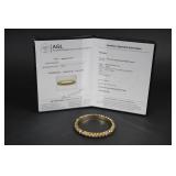 14K Yellow Gold & Diamond Bangle Bracelet