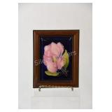 Moorcroft Pink Hibiscus Framed Wall Plaque