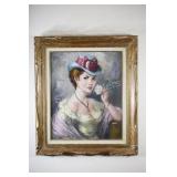 Doulin M Signed Framed Artwork on Canvas