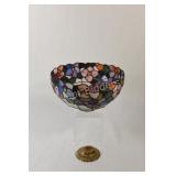 Stain Glass Ceiling Fixture with Floral Images