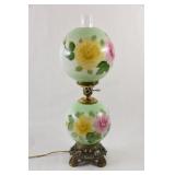 Victorian Hand Painted Double Globe Light