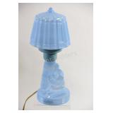 Blue Glass Matching Lamp & Shade - Siesta Mexican