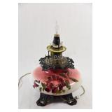 Victorian Hand Painted Floral Globe Electric Light