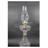 Kerosene Clear Embossed Pressed Glass Oil Lamp