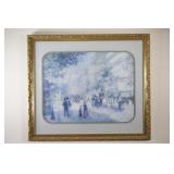 Renior Street of Paris Framed Signed Print