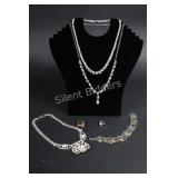 Clear Rhinestone Necklaces, Bracelets & Rings