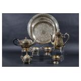 Silverplate Tea & Coffee Pots,Trays,Condiment Sets
