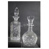 Cut Crystal Star of David Decanter Set