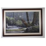 Calvert Signed Family of Wolves by The Stream