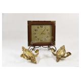 Seiko Quartz Wall Clock with Metal Sconces