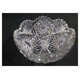 Cut Crystal Heavy Sawtooth Decorative Bowl