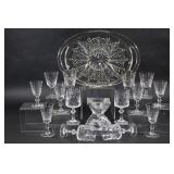 Crystal Olive & Cross Cordial Stemware & JG Durand