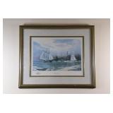 Earle G. Barlow, Remarque Framed Pinky Schooners