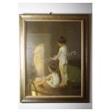 Framed Warming by The Fire Framed Print