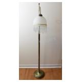 Adjustable Floor Lamp with Glass Shade & Prisms