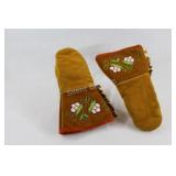 Inuit Hand Crafted Swede & Beaded Mittens- Ladies