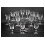 Crystal Olive & Cross Stemware Wine Glasses