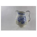Semi Porcelain Smith Floyd Floral England Pitcher