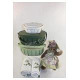 Wood Slate Basets with Lids, Bearington Bear