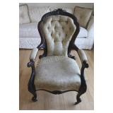 Antique Mid Century Classic Open Arm Chair