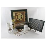 Framed Checker Boards, Print, Honey & Jam Pots