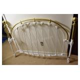 Wrought Iron & Brass Head & Foot Board, Double
