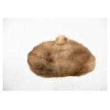 Brown Mink Beret Ladies Hat
